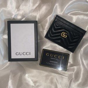 Black Gucci Monogram Cardholder